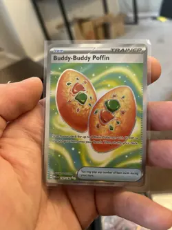 Buddy Buddy Poffin 167/132 Mega Evolution Secret Rare Pokemon Card NM In Hand - Image 1