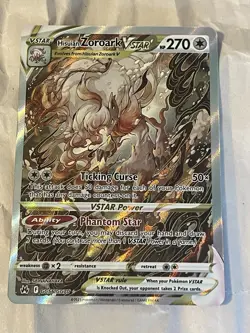 Hisuian Zoroark VSTAR GG56/GG70 Crown Zenith: Full Art Holo Pokemon Trading Card - Image 1