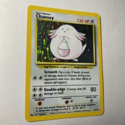 Chansey 3/102 Holo 1999 WOTC Pokemon TCG Base Set Unlimited Rare Card MP QC1 - Image 2