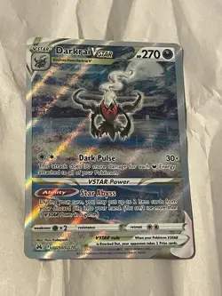Darkrai VSTAR GG50/GG70 Crown Zenith: Full Art Holo Pokemon Trading Card - Image 1