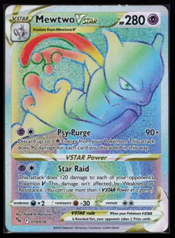 Mewtwo VSTAR (79) (Secret) 079/078 Secret Rare Pokemon GO Pokemon Card - Image 1