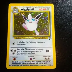 Pokemon Card Wigglytuff 19/130 Holo Rare Base Set 2 Vintage - Image 1