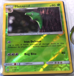 Reverse Holo Foil Metapod # 2/149 Sun & Moon Base Set Pokemon Cards NM/MINT - Image 2