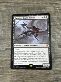 MTG Burning-Rune Demon NM #81 Mythic Regular Kaldheim - Image 1
