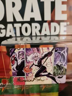 Black Cat Cunning Thief. MTG: Spiderman Art Series Stamped 44/54 - Image 1