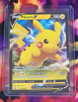 Pokemon TCG Pikachu V SWSH061 Sword & Shield Black Star Promo Holo Card NM - Image 3