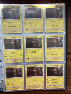 Pokemon Binder Page Lot - 18x Detective Pikachu Holo Cards 2019 Movie Promo - Image 2