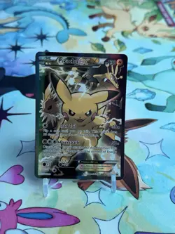 Pokemon Pikachu EX XY124 Full Art Holo Black Star Promo Card 2016 MP - Image 1