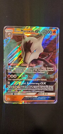 2019 Pokemon Sun And Moon Promo Alolan Marowak GX- SM187 #SM187 - Image 1