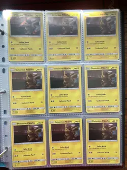 Pokemon Binder Page Lot - 18x Detective Pikachu Holo Cards 2019 Movie Promo - Image 2