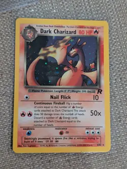 Pokemon Dark Charizard 4/82 Holo Rare Team Rocket Vintage RARE SWIRL MP/HP/DMG - Image 1