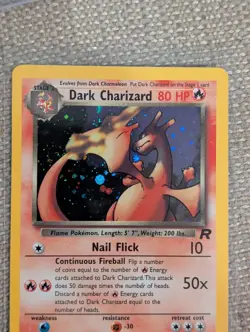 Pokemon Dark Charizard 4/82 Holo Rare Team Rocket Vintage RARE SWIRL MP/HP/DMG - Image 4
