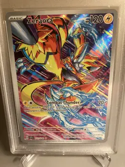 Pokemon Stellar Crown Zeraora #151 Illustration Rare 151/142 PSA 9 Mint 2024 - Image 3