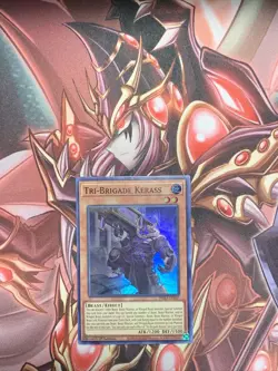Yugioh! LP Tri-Brigade Kerass - Phra-en007 Super Rare - 1st Edition Lightly Pl - Image 1