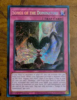 Songs of the Dominators ALIN-EN078 Secret Rare 1st Ed Near Mint 1st Ed Yu-Gi-Oh! - Image 1