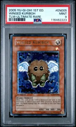 LOST MILLENNIUM TLM-EN005 ULTIMATE RARE WINGED KURIBOH PSA 9 YUGIOH 2005 - Image 1
