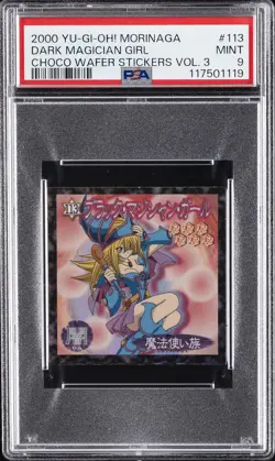2001 YU-GI-OH! MORINAGA CHOCOLATE WAFER STICKERS VOL. 3 DARK MAGICIAN GIRL PSA 9 - Image 1