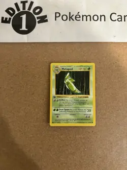 Metapod 54/102 1st Edition Shadowless Pokemon Card Lot Vintage WOTC - Image 1