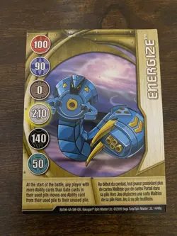 Bakugan Battle Brawlers Energize Metal Card 14/48q Soin Master 2009 HP - Image 1