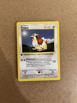 Pidgey 57/102 1st Edition Shadowless Pokemon Card Lot Vintage WOTC - Image 3
