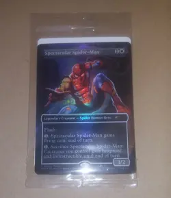 Magic The Gathering MTG Marvel Legends Spectacular Spider-Man Promo Card Sealed - Image 1