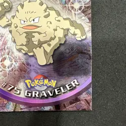 Topps Pokemon Card TV Series 1 Chrome Foil Blue Logo 1st Edition #75 Graveler NM - Image 3