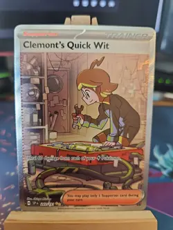 Pokemon Clemonts Quick Wit Surging Sparks Special Illustration Card 243/191 NM - Image 1