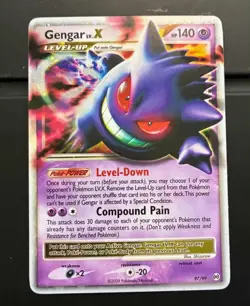 Pokemon Gengar TCG LV.X Platinum Arceus Holo Ultra Rare Card 97/99 - Image 1