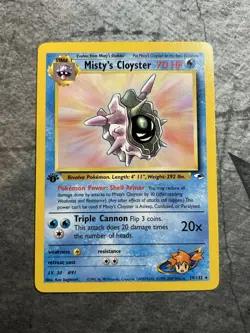 Misty's Cloyster 1st Edition Gym Heroes 29/132 Rare NM/LP Pokemon Card - Image 1
