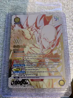 Union Arena One-Punch Man Rare Battle Saitama WINNER Card UEPR/OPM-1-018 Sealed - Image 1