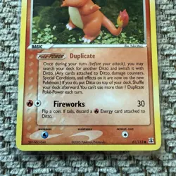 Pokemon TCG Ditto Charmander Card Delta Species 61/113, Regular NM Condition - Image 3