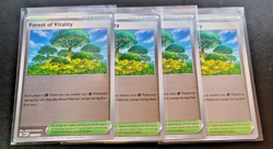 (4) PLAYSET Forest of Vitality 117/132 Mega Evolution Reverse Holo Pokemon Card - Image 1