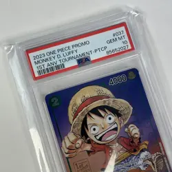 2023 One Piece Promo Monkey D. Luffy #037 Bandai Card Game Set PSA 10 GEM MT - Image 3