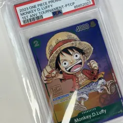 2023 One Piece Promo Monkey D. Luffy #037 Bandai Card Game Set PSA 10 GEM MT - Image 4