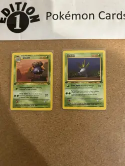 Gloom + Oddish 1st Edition Pokemon Card Lot Vintage WOTC - Image 1