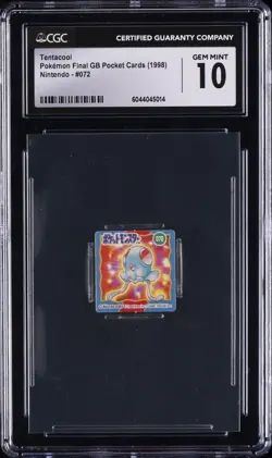 1998 POKEMON FINAL GB POCKET CARDS #072 TENTACOOL CGC 10 GEM MINT - Image 1