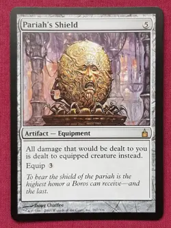 Magic The Gathering RAVNICA CITY OF GUILDS PARIAH'S SHIELD artifact card MTG - Image 1