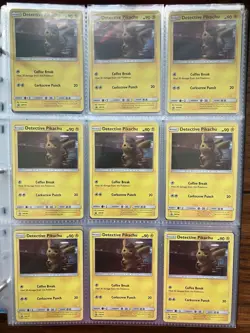 Pokemon Binder Page Lot - 18x Detective Pikachu Holo Cards 2019 Movie Promo - Image 2