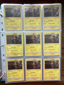 Pokemon Binder Page Lot - 18x Detective Pikachu Holo Cards 2019 Movie Promo - Image 2