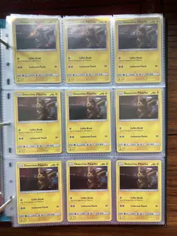 Pokemon Binder Page Lot - 18x Detective Pikachu Holo Cards 2019 Movie Promo - Image 2
