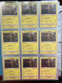 Pokemon Binder Page Lot - 18x Detective Pikachu Holo Cards 2019 Movie Promo - Image 1