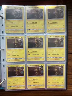 Pokemon Binder Page Lot - 18x Detective Pikachu Holo Cards 2019 Movie Promo - Image 2