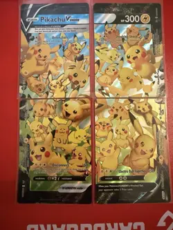 Pikachu v Union Holo Complete Set of 4 Cards - Image 1