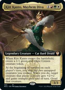 Kitt Kanto, Mayhem Diva (Extended Art) FOIL Streets of New Capenna Commander NM - Image 1