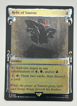 MTG Relic of Sauron Foil Showcase Scrolls LTC #489 Lord of the Rings Magic - Image 1