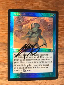 Magic the Gathering MTG foil Fblthp the Lost Time Spiral Remastered signed NM - Image 2