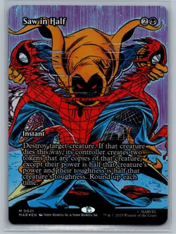 MTG # Marvel's Spider-Man Saw in Half #21 (Borderless) - Image 1