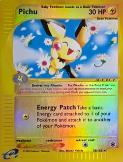 Pokemon TCG Expedition 2002 Pichu 22/165 Reverse Holo - Image 2