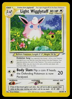 Pokemon Card - Light Wigglytuff Neo Destiny 54/105 Uncommon - Image 1