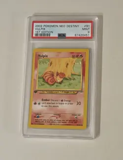 2002 POKEMON NEO DESTINY 1ST EDITION #91 VULPIX PSA 9 MINT! - Image 1